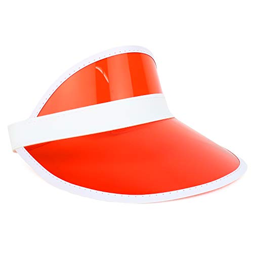 Trendy Apparel Shop Transparent PVC Casino Dealer Sun Shade Elastic Visor