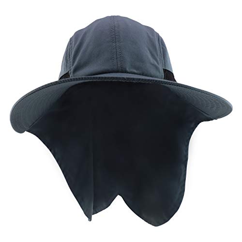 Trendy Apparel Shop XXL Oversized Large Polyester Fishing Cap with Neck Flap