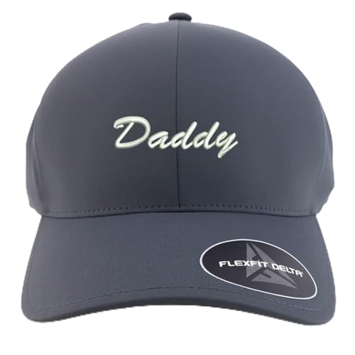 Trendy Apparel Shop Oversized XXL Daddy Script Font Embroiderd Athletic Fitted Baseball Cap