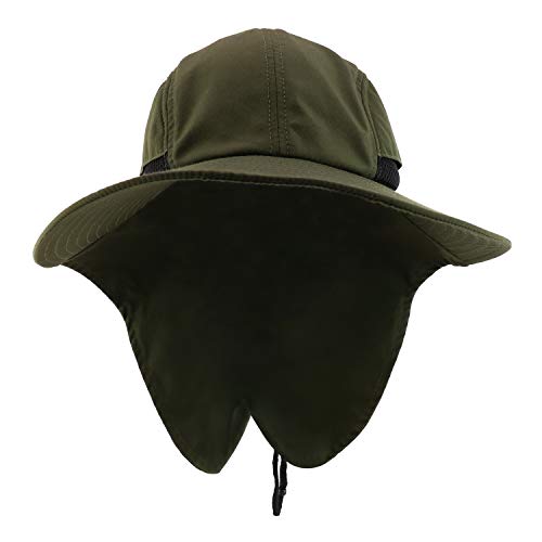 Trendy Apparel Shop XXL Oversized Large Polyester Fishing Cap with Neck Flap