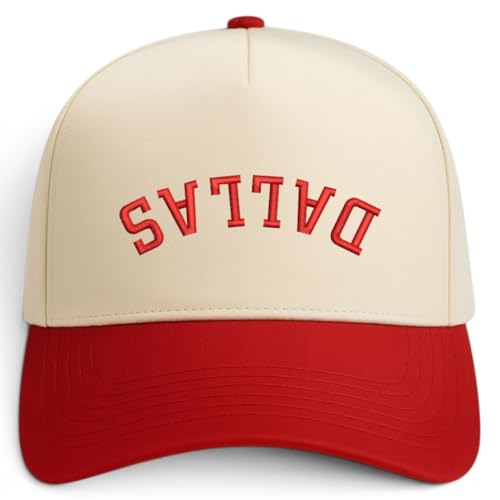 Trendy Apparel Shop Dallas Upside Down Embroidered 5 Panel Two Tone Vintage Ball Cap