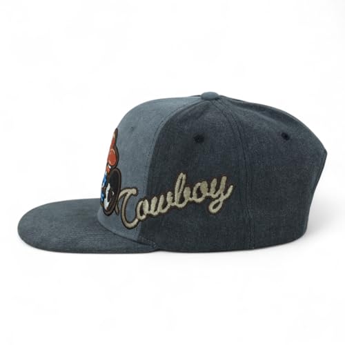 Trendy Apparel Shop Rodeo Design Embroidered Washed Cotton Flat Bill Snapback Cap