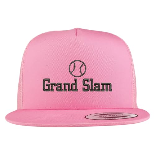 Trendy Apparel Shop Football Grand Slam Embroidered 5 Panel Flatbill Trucker Mesh Cap