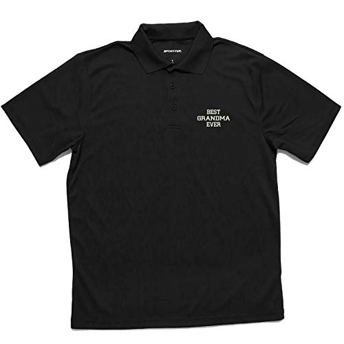 Trendy Apparel Shop Best Grandma Ever Embroidered Flat Back Polyester Collared Polo Shirt