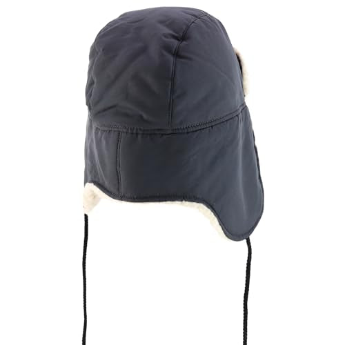 Trendy Apprel Shop Warm Winter Fur Ear Flaps Sherpa Lined Trooper Hat