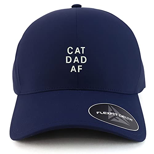 Trendy Apparel Shop Oversized XXL Cat Dad Af Embroiderd Athletic Fitted Baseball Cap