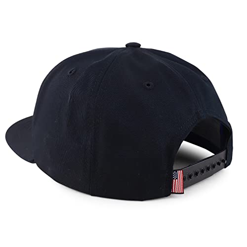 Trendy Apparel Shop Made in USA Structured 6 Panel Flatbill Snapback Cap