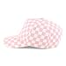 Trendy Apparel Shop Structured 5 Panel Checkered Print Baseball Cap