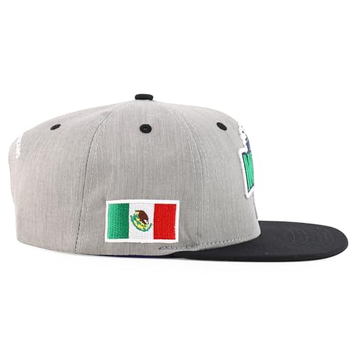 Trendy Apparel Shop Mexico El Tri Soccer Theme Embroidered Flatbill Snapback Cap