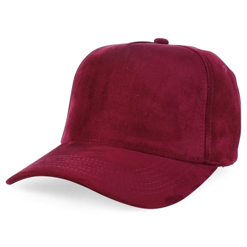 Trendy Apparel Shop 5 Panel Structured Soft Suede Snapback Ball Cap