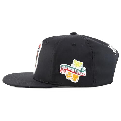 Trendy Apparel Shop 6 Panel Structured Mexico Eagle Flat Bill Snapback Baseball Cap