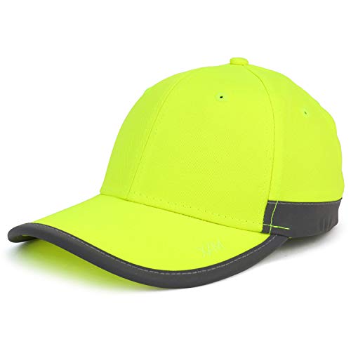 Trendy Apparel Shop High Visibility Reflective Trim Safety Baseball Cap