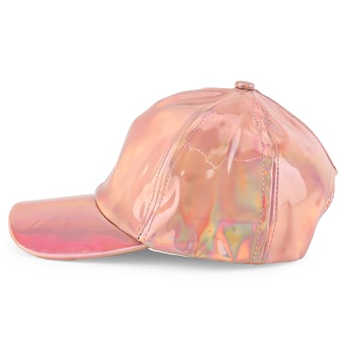 Trendy Apparel Shop Metallic Shiny Reflective Snapback Baseball Cap