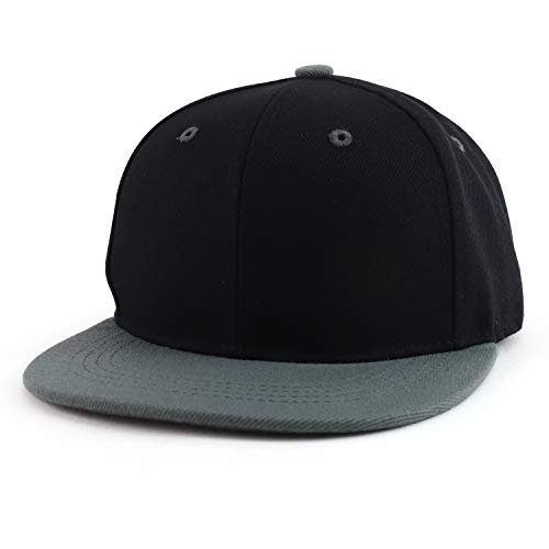 Trendy Apparel Shop Infant to Youth Plain Structured Flatbill Snapback Cap