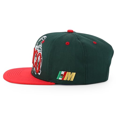 Trendy Apparel Shop Mexico Guadalupe Embroidered Flat Bill Snapback Cap