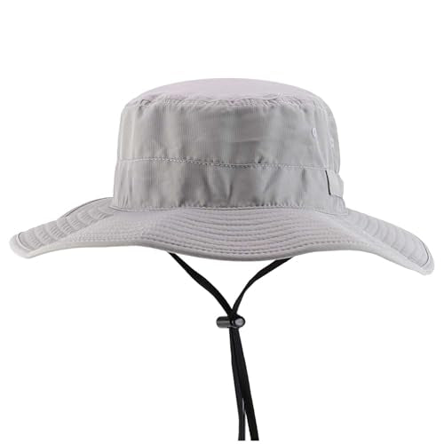 Trendy Apparel Shop Outdoor Large Brim Micro Mesh Performance Boonie Bucket Hat with Strap