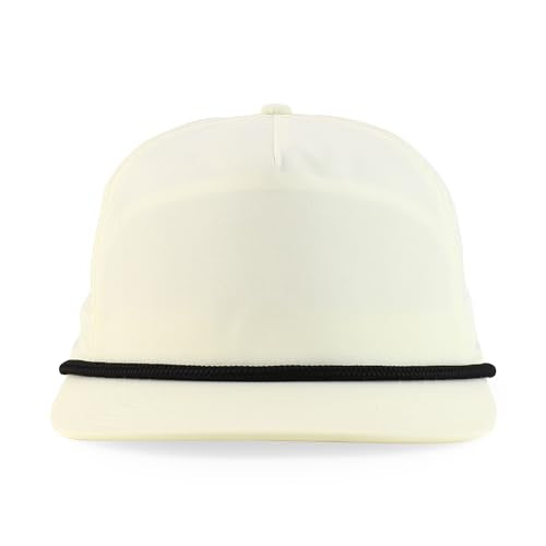 Trendy Apparel Shop 5 Panel Unstructured Perfomance Snapback Cap with Rope
