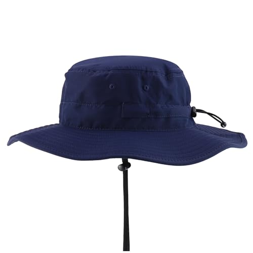 Trendy Apparel Shop Outdoor Large Brim Micro Mesh Performance Boonie Bucket Hat with Strap