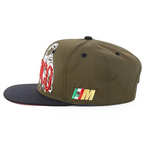 Trendy Apparel Shop Mexico Guadalupe Embroidered Flat Bill Snapback Cap