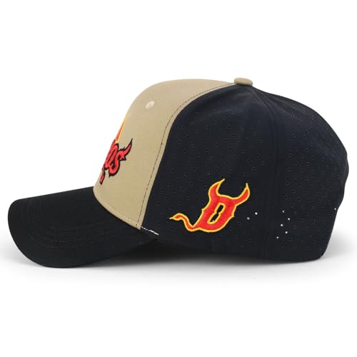 Trendy Apparel Shop Diablos 3D Embroidered Laser Punching Mesh Back Baseball Cap
