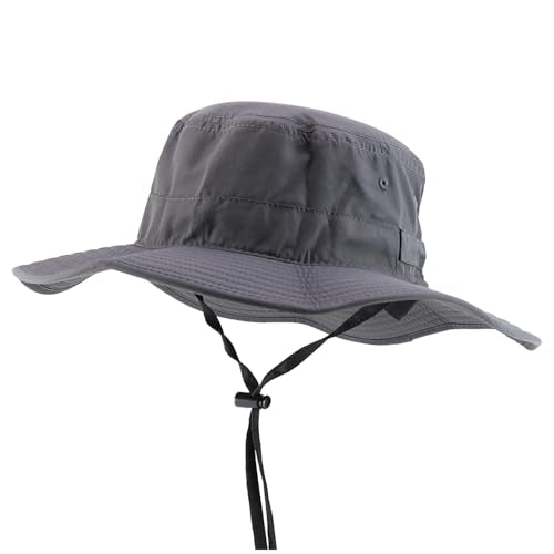 Trendy Apparel Shop Outdoor Large Brim Micro Mesh Performance Boonie Bucket Hat with Strap