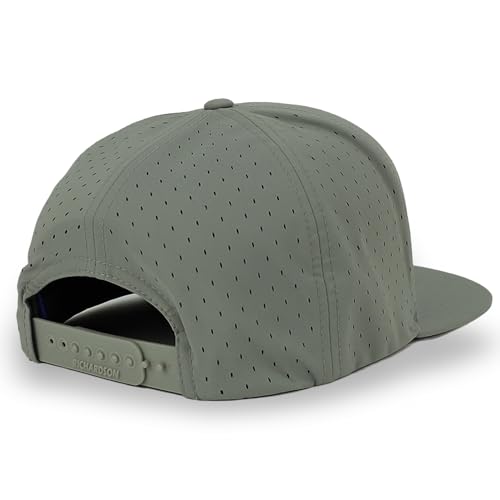 Trendy Apparel Shop Water Resistant UPF 50+ Performance 7 Panel Flatbill Snapback Cap
