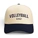 Trendy Apparel Shop Volleyball Mom and Dad Embroidered 5 Panel Two Tone Vintage Ball Cap