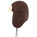 Trendy Apprel Shop Warm Winter Fur Ear Flaps Sherpa Lined Trooper Hat