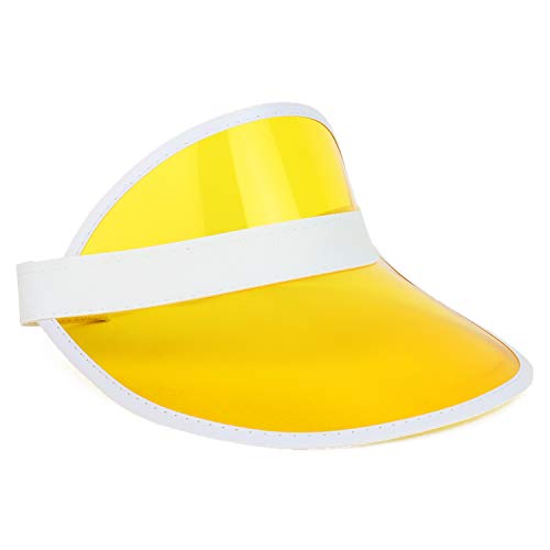 Trendy Apparel Shop Transparent PVC Casino Dealer Sun Shade Elastic Visor