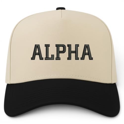 Trendy Apparel Shop Alpha Embroidered 5 Panel Two Tone Vintage Ball Cap