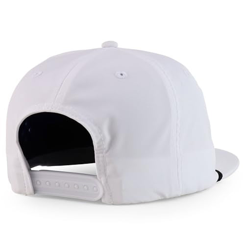 Trendy Apparel Shop Unstructured 5 Panel Polyester Rope Flatbill Snapback Cap