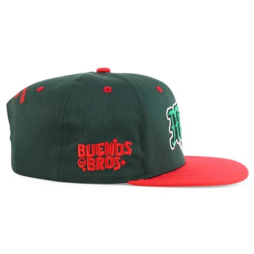 Trendy Apparel Shop 3D Mexico Embroidered Structured Flat Bill Snapback Cap
