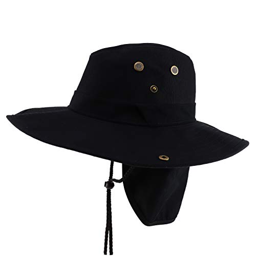 Trendy Apparel Shop XXL Oversize Cowboy Style Cap with Neck Flap