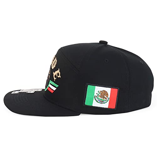 Trendy Apparel Shop 3D Mexico Pride Embroidered Flatbill Snapback Cap