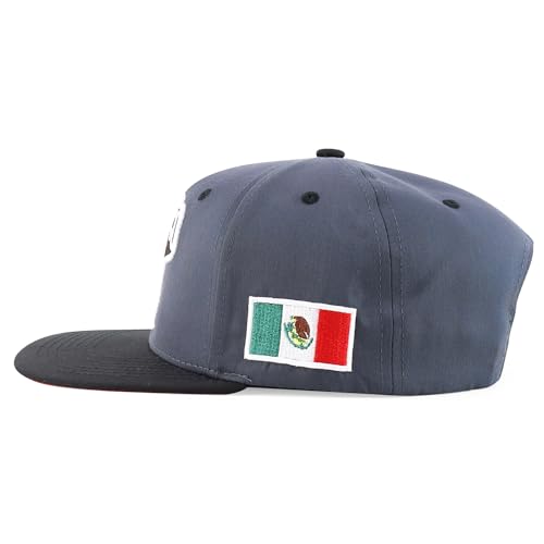 Trendy Apparel Shop 6 Panel Structured Mexico Eagle Flat Bill Snapback Baseball Cap