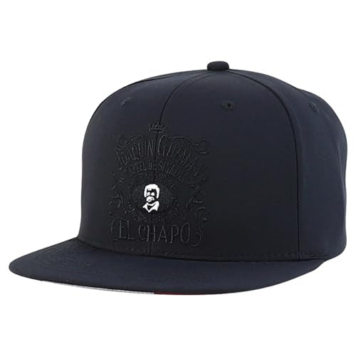 Trendy Apparel Shop Joaquin Guzman El Chapo Embrodiered Flat Bill Snapbcak Cap