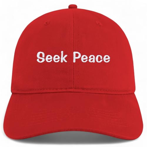 Trendy Apparel Shop Seek Peace Embroidered Cotton Unstructured Low Profile Dad Hat