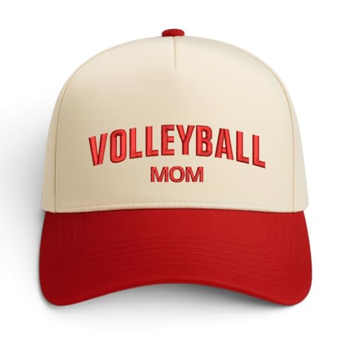 Trendy Apparel Shop Volleyball Mom and Dad Embroidered 5 Panel Two Tone Vintage Ball Cap