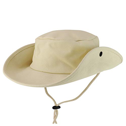 Trendy Apparel Shop Cotton Canvas Snap Brim Wide Brim Outdoor Sun Hat