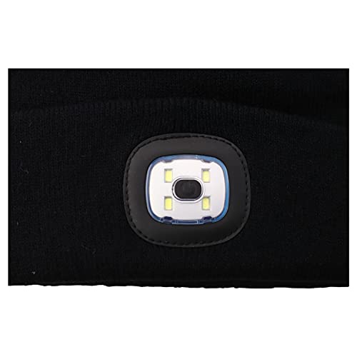Trendy Apparel Shop LED Light Rechargeable Winter Long Cuff Beanie