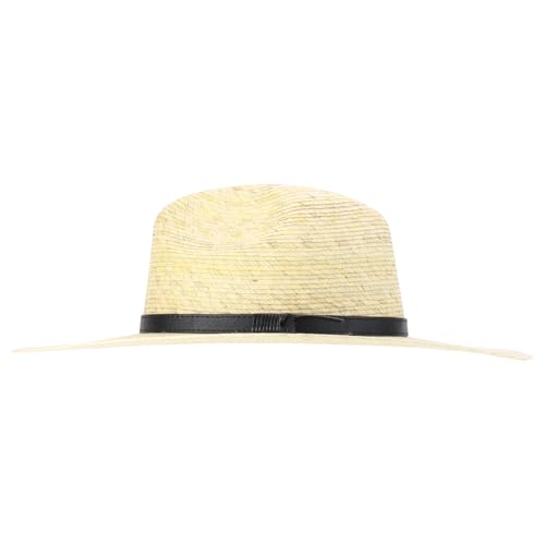 Trendy Apprel Shop Palm Braid UPF 50+ Wide Brim Fedora Crown Sun Hat