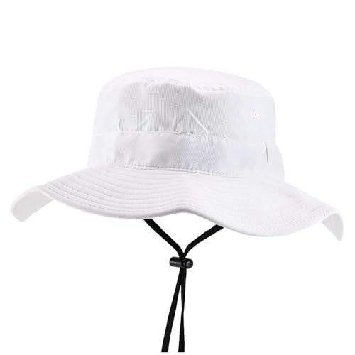 Trendy Apparel Shop Outdoor Large Brim Micro Mesh Performance Boonie Bucket Hat with Strap