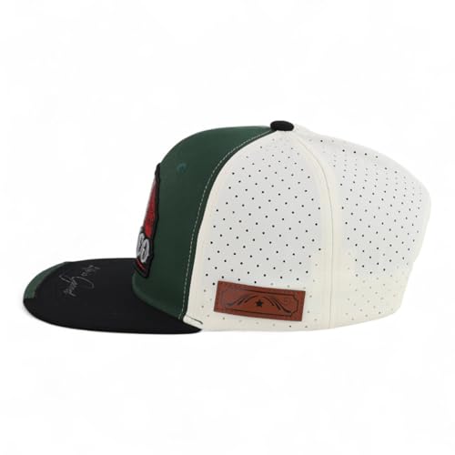Trendy Apparel Shop Mexico Eagle Embroidered Laser Punching Mesh Back Flatbill Snapback Cap