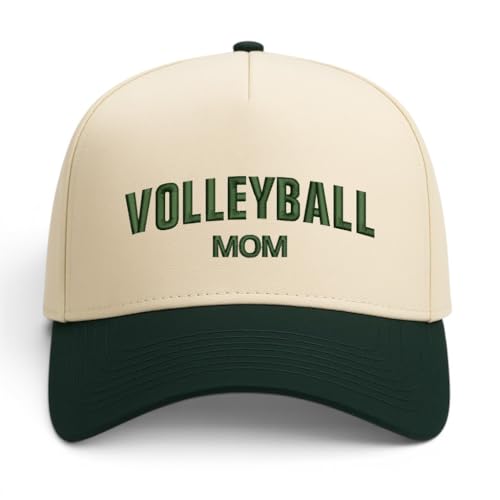 Trendy Apparel Shop Volleyball Mom and Dad Embroidered 5 Panel Two Tone Vintage Ball Cap