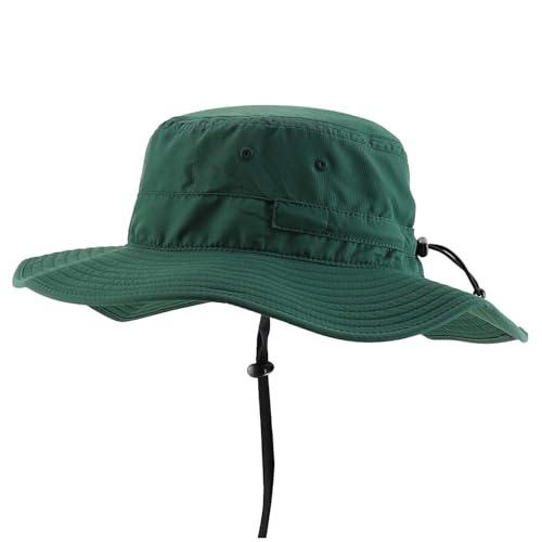 Trendy Apparel Shop Outdoor Large Brim Micro Mesh Performance Boonie Bucket Hat with Strap