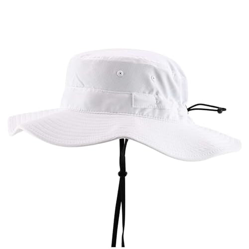 Trendy Apparel Shop Outdoor Large Brim Micro Mesh Performance Boonie Bucket Hat with Strap