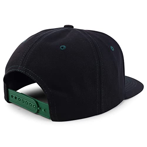 Trendy Apparel Shop Good Vibes Marijuana Leaf Embroidered Flatbill Baseball Cap
