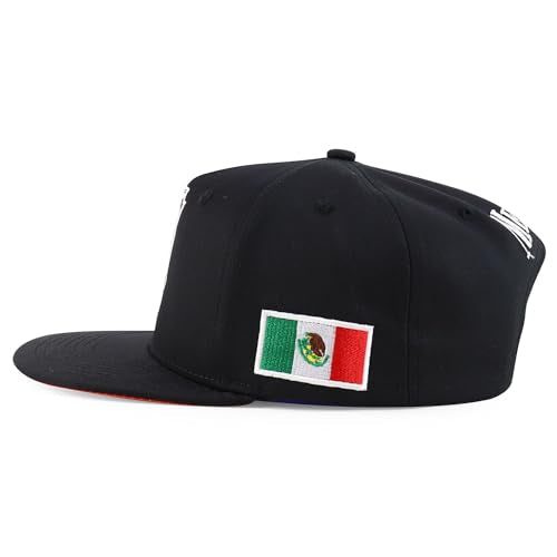 Trendy Apparel Shop Cities of Mexico with Rooster Embroidered Flatbill Snapback Cap