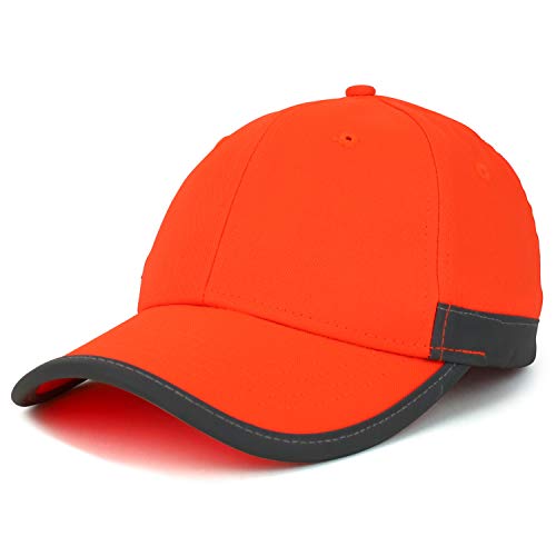 Trendy Apparel Shop High Visibility Reflective Trim Safety Baseball Cap
