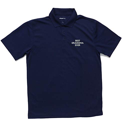 Trendy Apparel Shop Best Grandma Ever Embroidered Flat Back Polyester Collared Polo Shirt